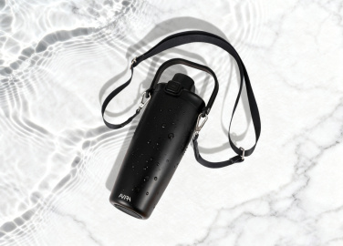 Logo trade promotional product photo of: Avira Ayala RCS re-steel duosip lockable crossbody tumbler