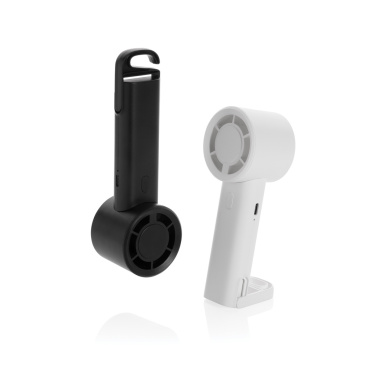 Logo trade promotional item photo of: Twist RCS recycled plastic re-chargeable portable fan