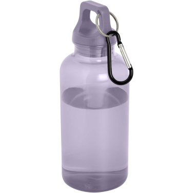 Logo trade promotional merchandise photo of: Oregon 400 ml RCS certified recycled plastic water bottle with carabiner