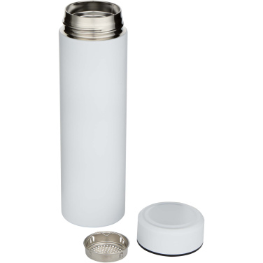 Logo trade promotional merchandise picture of: Taylor 450 ml double wall stainless steel flask with tea strainer