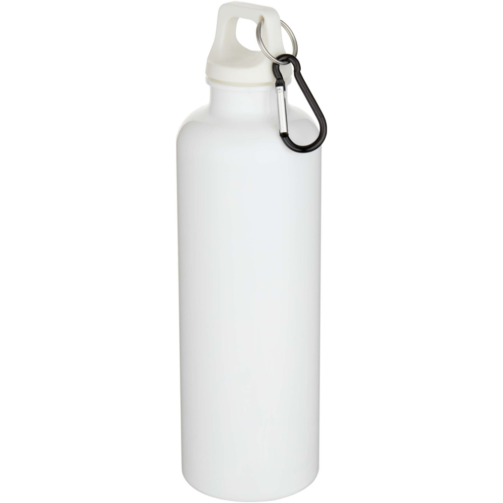 Logo trade corporate gifts picture of: Oregon 750 ml solid colour RCS recycled plastic water bottle with carabiner