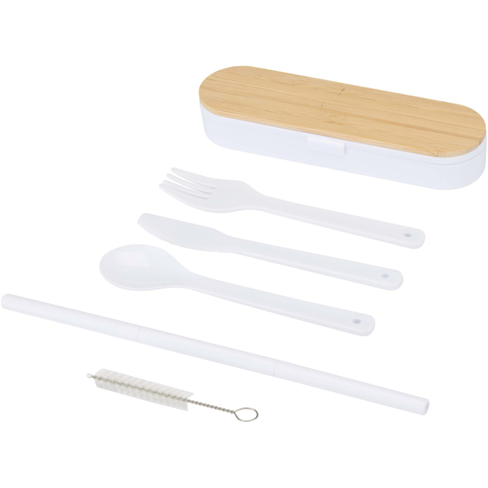 Logo trade promotional product photo of: Runa cutlery set with bamboo lid