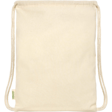 Logotrade advertising products photo of: Odisha 100 g/m² OCS organic drawstring bag 5L