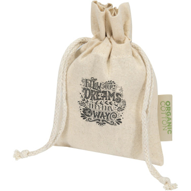 Logo trade promotional item photo of: Odisha 140 g/m² OCS organic gift bag - 15 x 10 cm