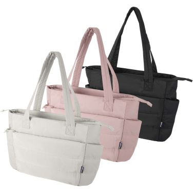 Logo trade promotional products picture of: Puffer 15.6" GRS recycled laptop tote bag 18L