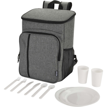 Logotrade promotional gift image of: Tundra GRS recycled picnic cooler backpack with cutlery set 20L