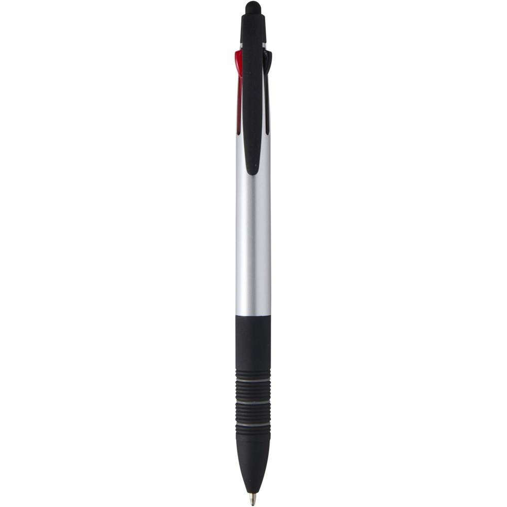 Logo trade corporate gift photo of: Trine 3-ink RCS recycled ballpoint pen with stylus