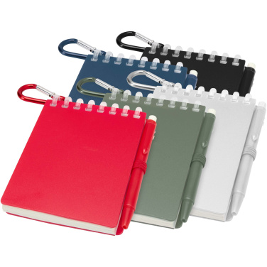 Logotrade corporate gift picture of: Lig Mini recycled outdoor soft cover notebook and ballpoint pen set (black ink)