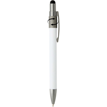Logo trade promotional gifts picture of: Rill RCS recycled ballpoint pen with stylus and fidget spinner (black ink)