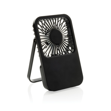Logo trade promotional items image of: Aervina RCS recycled plastic re-chargeable desk fan