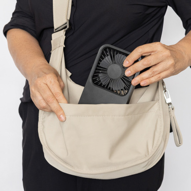 Logo trade promotional gift photo of: Aervina RCS recycled plastic re-chargeable desk fan