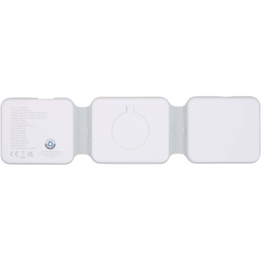 Logo trade advertising products picture of: Armus 3-in-1 15W recycled plastic foldable wireless charger