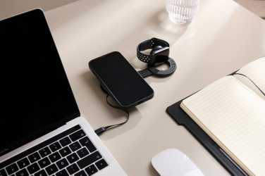 Logo trade advertising products picture of: VINGA Baltimore RCS 2-in-1 Wireless 15W Travel Charger