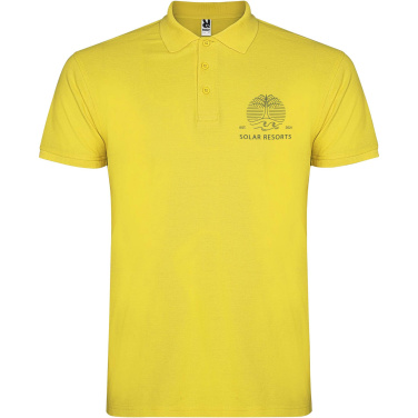 Logo trade promotional giveaways image of: Star short sleeve men's polo