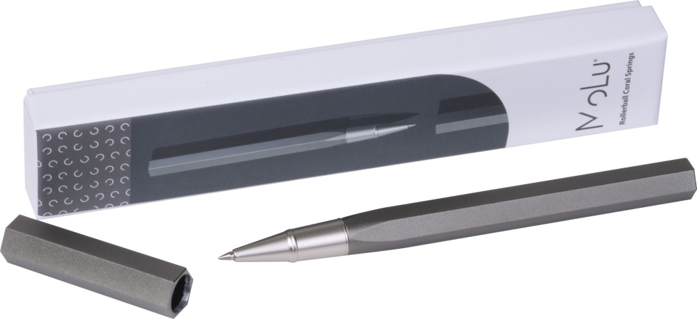 Logo trade business gifts image of: Rollerball pen Coral Springs MoLu
