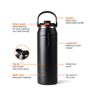 Logo trade business gifts image of: Nordic Drift Trail RCS Insulated sports bottle 940ml