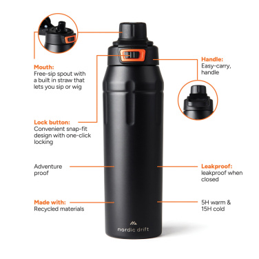 Logotrade promotional item picture of: Nordic Drift Trail RCS Insulated Lockable Sports Bottle