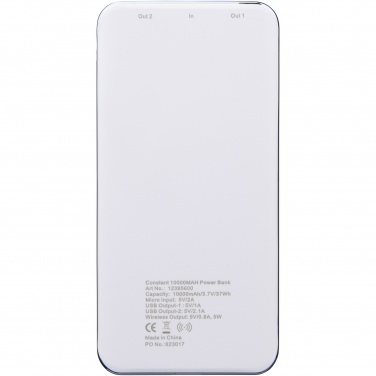 Logo trade reklaamtoote pilt: Pidev 10 000 mAh juhtmevaba toitepank LED-iga