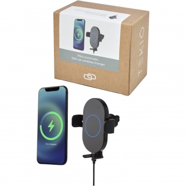 Logotrade ärikingi foto: Pilot 15W juhtmevaba automaatne autolaadija 