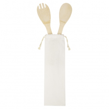 Logo trade reklaamkingituse pilt: Endiv bambusest salati lusikas ja kahvel