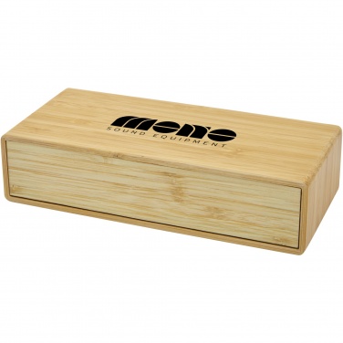 Logo trade reklaamtooted foto: Minata bambusest juhtmevaba laadija koos kellaga