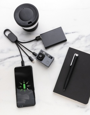 Logotrade reklaamkingi foto: 4-ühes laadimiskaabel karabiiniga