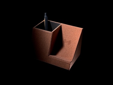 Logotrade ärikingi foto: Korgist pliiatsihoidja ja 5W juhtmevaba laadija