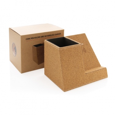 Logotrade reklaamkingitused pilt: Korgist pliiatsihoidja ja 5W juhtmevaba laadija