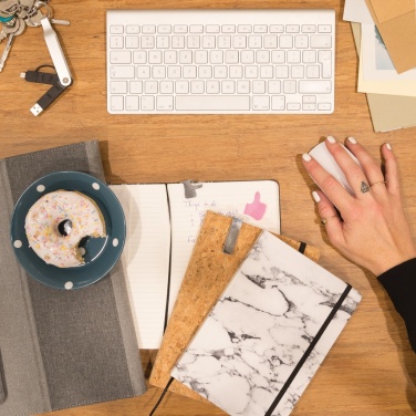 Logo trade ärikingituse pilt: A5 märkmik bambusest pliiatsiga koos pliiatsiga