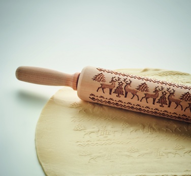 Logotrade reklaamtoote foto: Jõulutaigna puidust rullimine