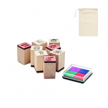 Logotrade reklaamkingituse foto: 8 puidust jõulumargi komplekt