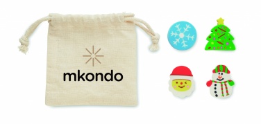 Logotrade reklaamkingid pilt: Komplektis 4 jõuluteemalist kustukummi