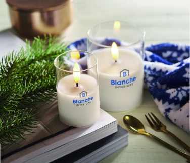 Logotrade firmakingituse foto: LED vahaküünal klaasihoidjas