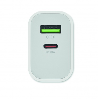 Logo trade ärikingid foto: 18W 2 pordiga USB laadija EU pistik