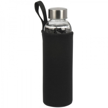 Logotrade reklaamkingituse foto: Klaaspudel Klagenfurt roostevabast terasest korgiga 500 ml