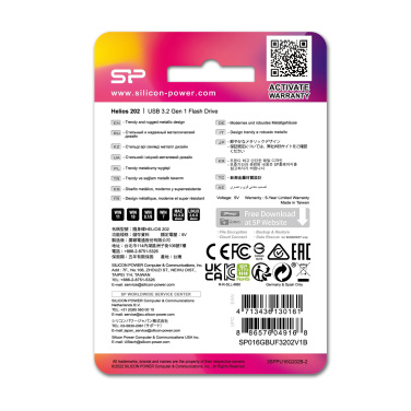 Logo trade firmakingituse pilt: Mälupulk Silicon Power HELIOS 202, 3.2 Gen 1, 16 GB