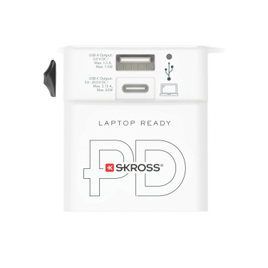 Logo trade ärikingituse pilt: SKROSS World Travel Adapter MUV 65W PD USB C kaabliga