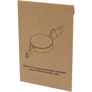 Logo trade reklaamtooted foto: Citala 5-in-1 taaskasutatud plastist 90 cm kiirlaadimiskaabel