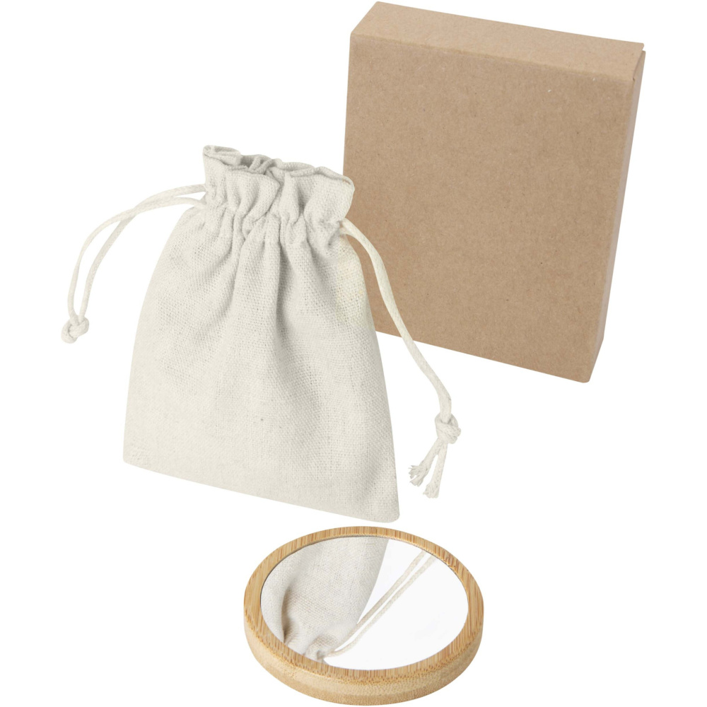 Logotrade meene foto: Bambusest peegel