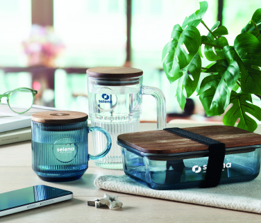 Logotrade reklaamtoote foto: Ribiline klaasist kruus 300ml VITRIO MUG