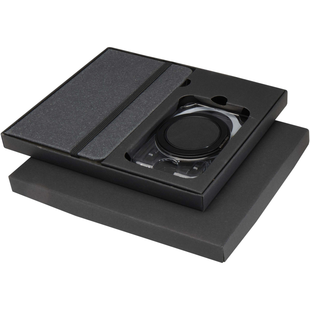 Logo trade meene pilt: Kern A6 kõvakaaneline märkmik ja MagSafe rahakotiga kinkekomplekt