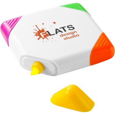 Logotrade liikelahjat mainoslahjat tuotekuva: Trafalgar-korostuskynä, neliönmuotoinen, 4 väriä