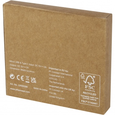 Logotrade liikelahjat mainoslahjat tuotekuva: Loop 5000 mAh:n varavirtalähde kierrätetystä muovista