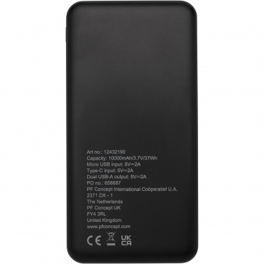 Logotrade mainostuote tuotekuva: Loop 10 000 mAh:n varavirtalähde kierrätetystä muovista 