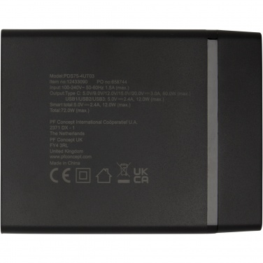 Logotrade mainoslahja tuotekuva: ADAPT 72 W:n kierrätetystä muovista valmistettu PD-latausasema