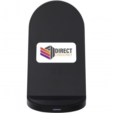 Logotrade liikelahja mainoslahja kuva: Loop 15 W:n langaton kaksisuuntainen latausteline RCS-kierrätetystä muovista