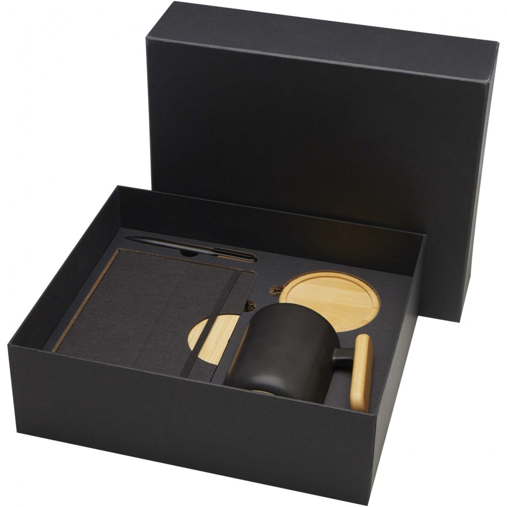 Logo trade mainostuote kuva: Laura lahjasetti: kovakantinen muistikirja (A5) ja kuulakärkikynä