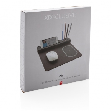 Logotrade mainoslahjat ja liikelahjat tuotekuva: Air-hiirimatto, jossa 5 W:n langaton lataus ja USB