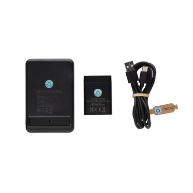 Logo trade mainostuote kuva: Powerbase 3 in 1 -laturi virtapankilla RCS kierrätysmuovia