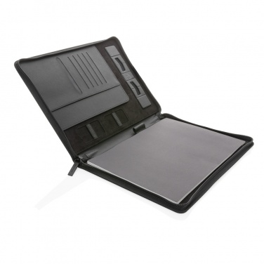 Logotrade liikelahja tuotekuva: Swiss Peak Heritage RCS rPU A4 portfolio vetoketjulla